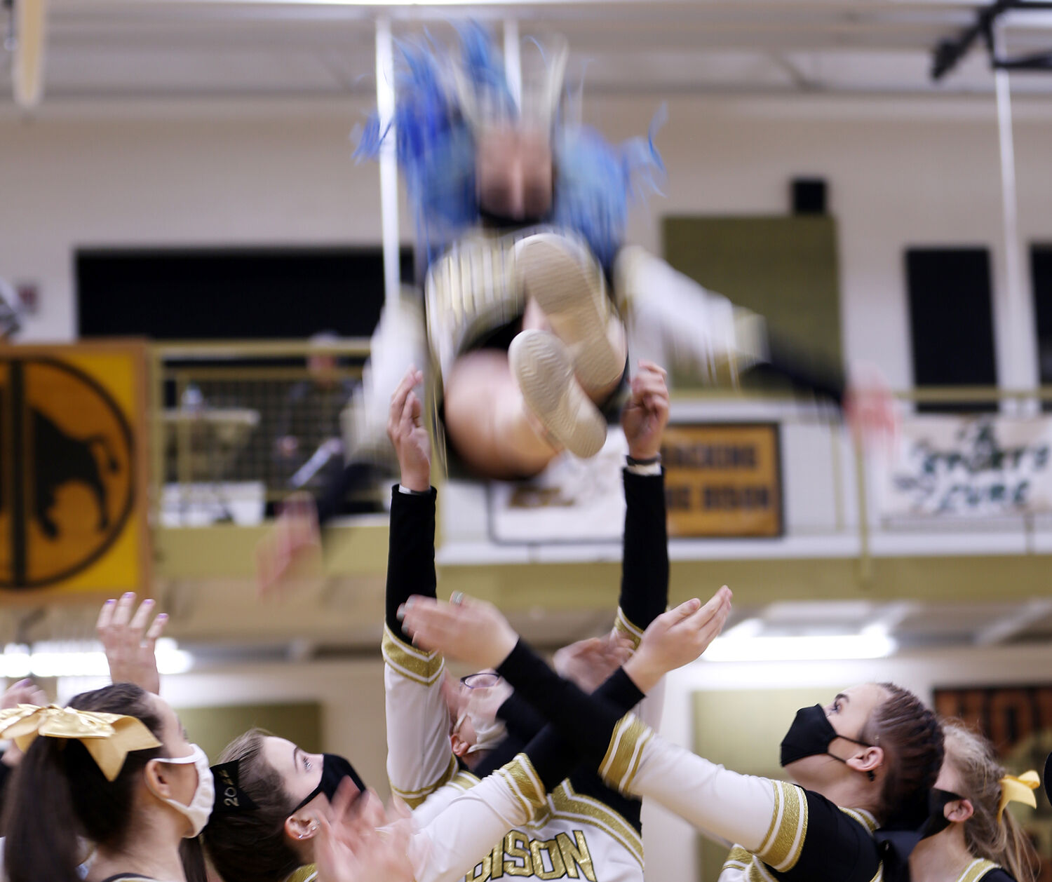 Emma Pierson falls down into the arms of her teammates